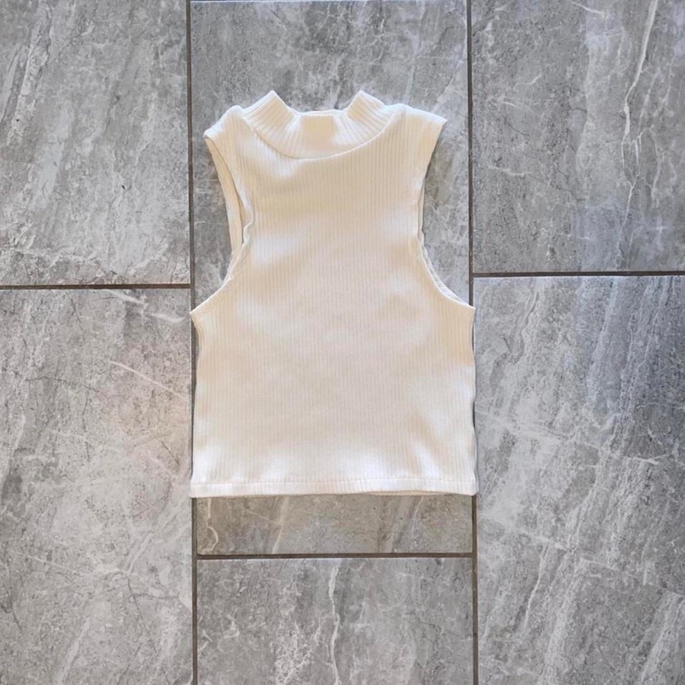 bdg women's rib mock neck tank
